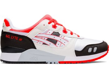 White / Coral Asics GEL-Lyte III Men's Sneakers | PONE2628