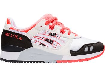 White / Coral Asics GEL-Lyte III Women's Sneakers | NGFY1828