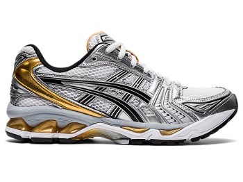 White / Gold Asics GEL-KAYANO 14 Men's Sneakers | XLHY7381