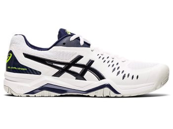 White / Navy Asics GEL-Challenger 12 Men's Tennis Shoes | RHYT1492