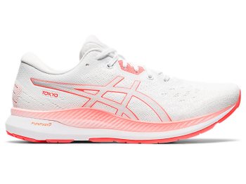 White / Orange Red Asics EvoRide TOKYO Women's Running Shoes | XEDS8211