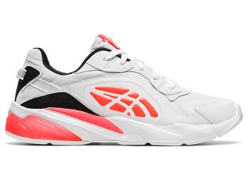 White / Orange Red Asics GEL-MIQRUM Women's Sneakers | ZIEK6212