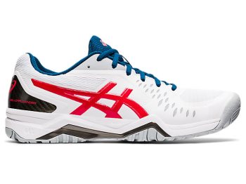 White / Red Asics GEL-Challenger 12 Men's Tennis Shoes | ARNR7373