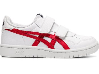 White / Red Asics JAPAN S PS Kids' Sneakers | QPUY1314