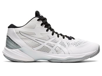 White / Silver Asics SKY ELITE FF MT 2 Men's Volleyball Shoes | IATR8823