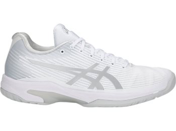 White / Silver Asics SOLUTION SPEED FF Women's Tennis Shoes | GEGN9160