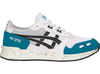 White / Turquoise Blue Asics HYPER GEL-LYTE Men's Sneakers | RTAN0229