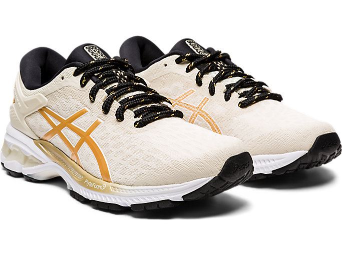 Birch / Champagne Asics GEL-Kayano 26 The New Strong Women's Running Shoes | XVYA3266