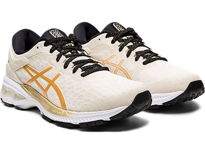 Birch / Champagne Asics GEL-Kayano 26 The New Strong Women's Running Shoes | XVYA3266