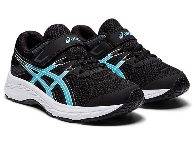 Black Asics Contend 6 PS Kids' Sneakers | ZMYE6997