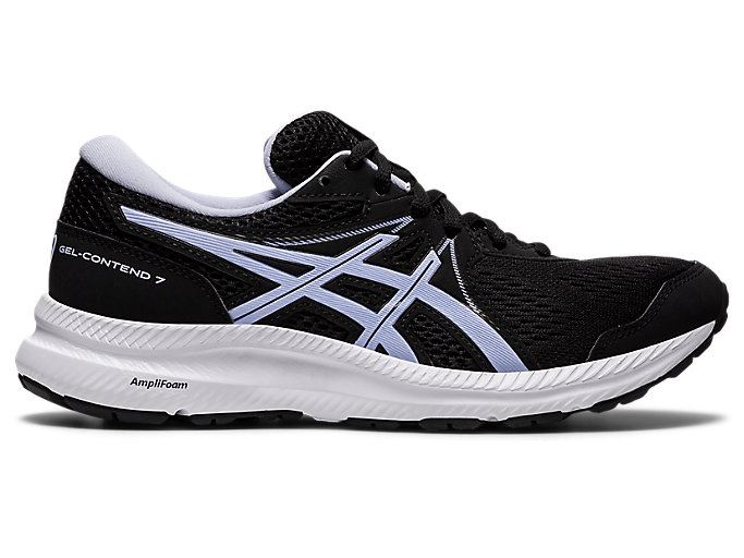 Black Asics GEL-CONTEND 7 Women's Running Shoes | JZXH0642