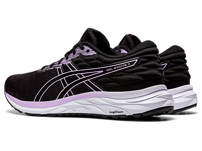 Black Asics GEL-Excite 7 Twist Women's Running Shoes | PVQF3348