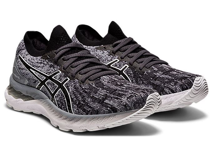 Black Asics GEL-NIMBUS 23 KNIT Women's Running Shoes | FINB6258