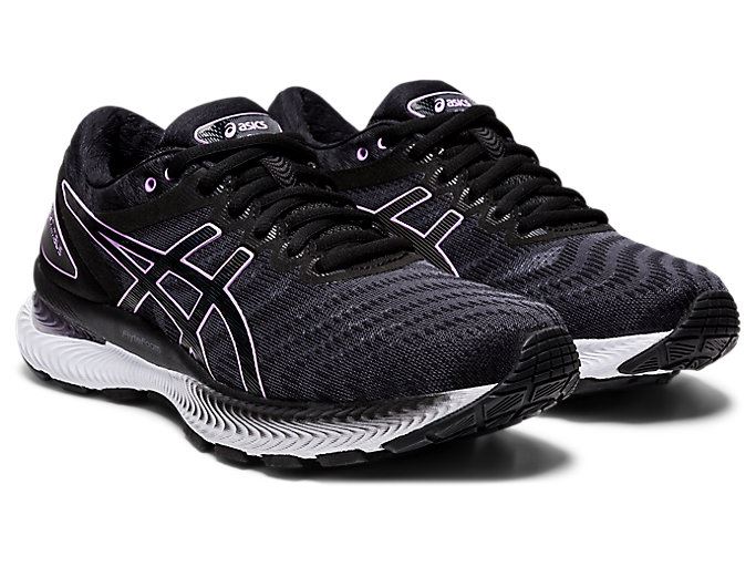 Black Asics GEL-Nimbus 22 Women's Running Shoes | GNJX6643