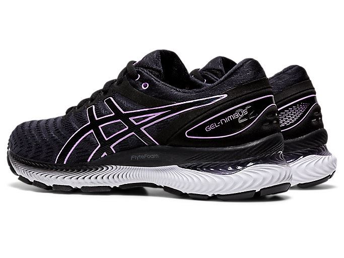 Black Asics GEL-Nimbus 22 Women's Running Shoes | GNJX6643