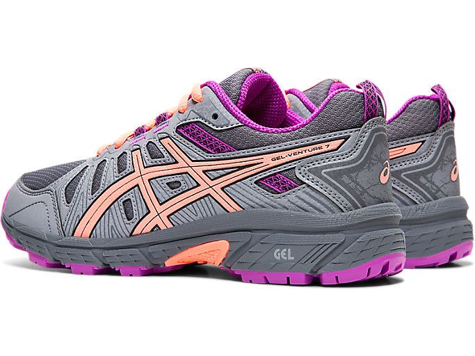 Black Asics GEL-VENTURE 7 GS Kids' Sneakers | ESHG5861