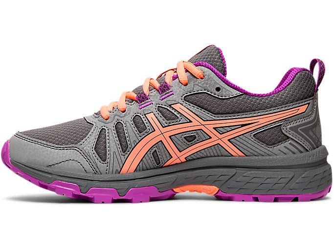 Black Asics GEL-VENTURE 7 GS Kids' Sneakers | ESHG5861