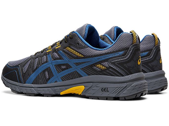 Black Asics GEL-VENTURE 7 Men's Trail Running Shoes | QJEZ3276