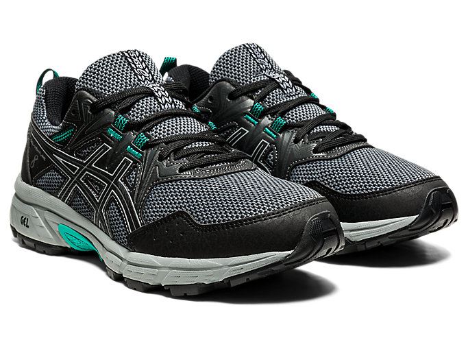 Black Asics GEL-VENTURE 8 (D) Women's Trail Running Shoes | LCSN7335