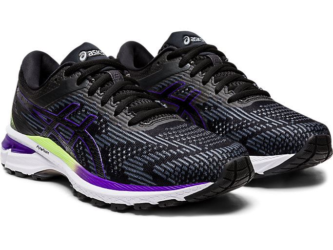 Black Asics GT-2000 8 Women's Running Shoes | QEFO0781