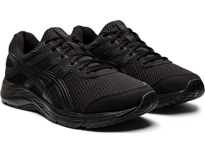 Black / Black Asics GEL-CONTEND 6 Men's Running Shoes | SMSE1725