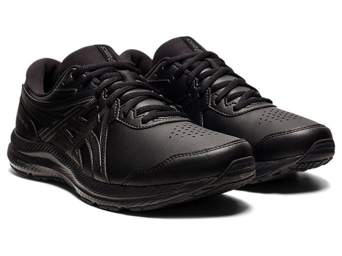 Black / Black Asics GEL-CONTEND WALKER Men's Running Shoes | KEAA9271