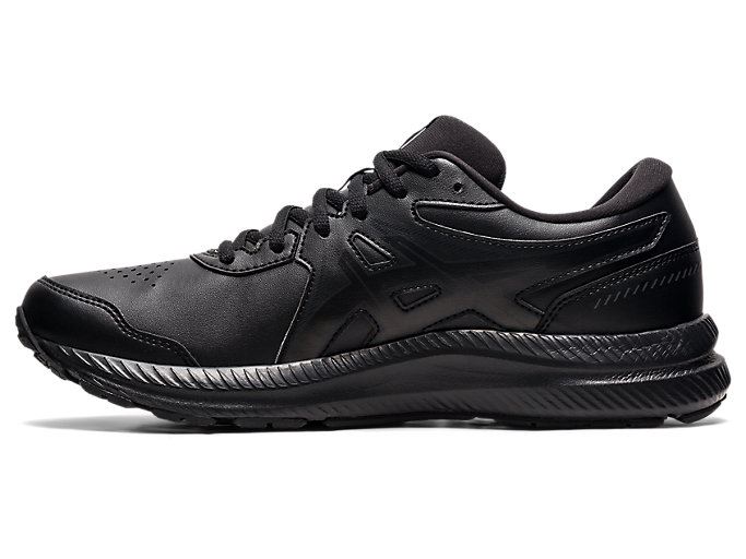 Black / Black Asics GEL-CONTEND WALKER Men's Running Shoes | KEAA9271