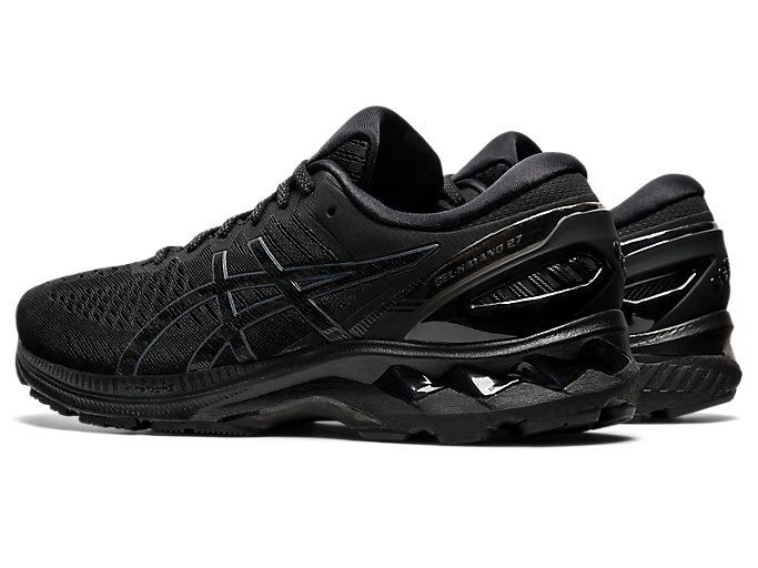 Black / Black Asics GEL-KAYANO 27 (4E) Men's Running Shoes | SAQH8359