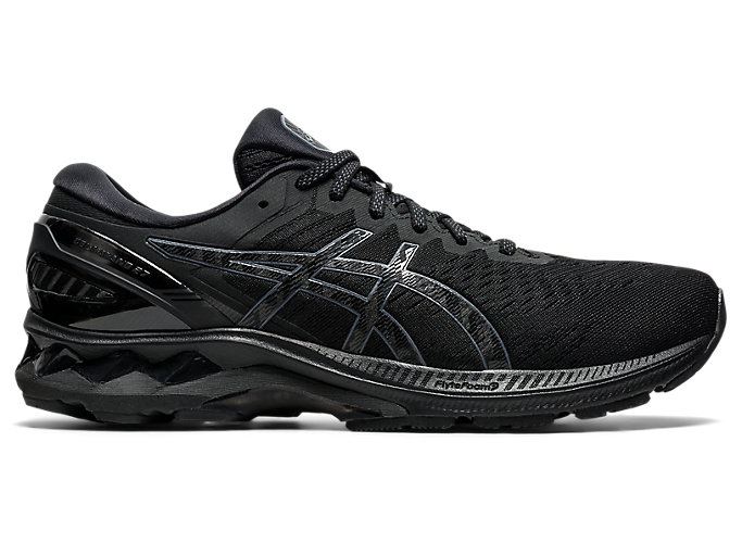 Black / Black Asics GEL-KAYANO 27 (4E) Men\'s Running Shoes | SAQH8359