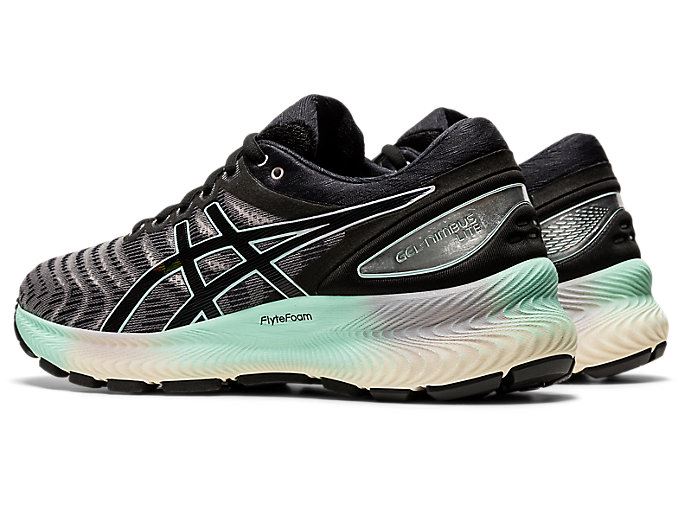 Black / Black Asics GEL-NIMBUS LITE Women's Running Shoes | WBDG0260