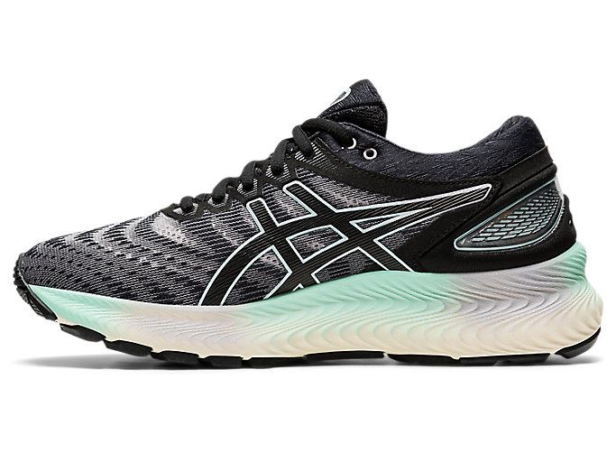 Black / Black Asics GEL-NIMBUS LITE Women's Running Shoes | WBDG0260