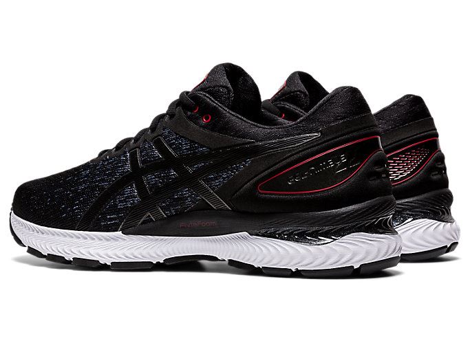 Black / Black Asics GEL-Nimbus 22 Knit Men's Running Shoes | GMER7889