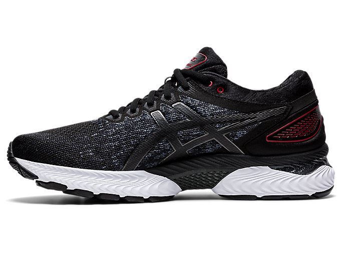 Black / Black Asics GEL-Nimbus 22 Knit Men's Running Shoes | GMER7889