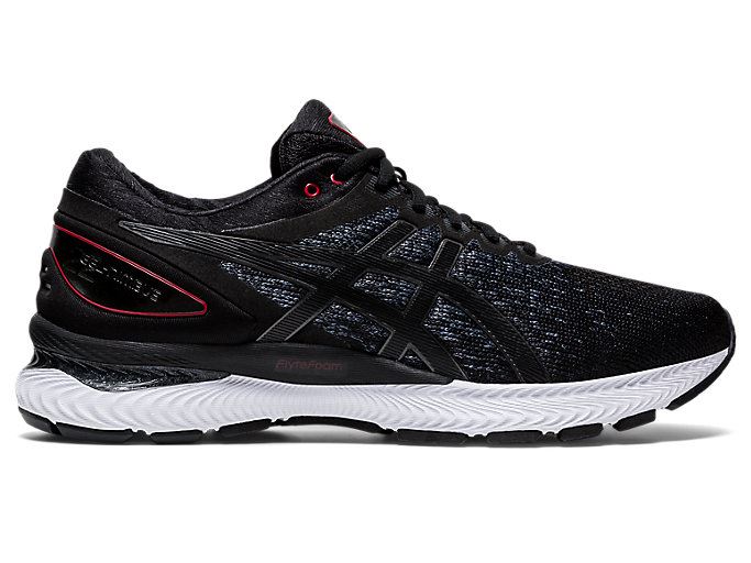 Black / Black Asics GEL-Nimbus 22 Knit Men\'s Running Shoes | GMER7889