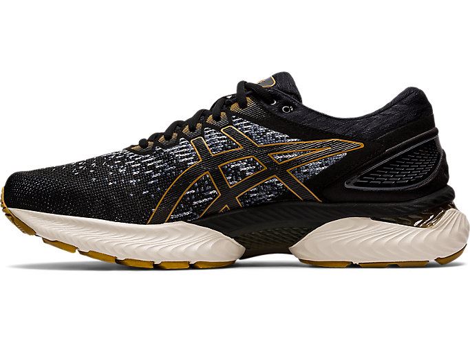 Black / Black Asics GEL-Nimbus 22 Knit Men's Running Shoes | HRYC7935