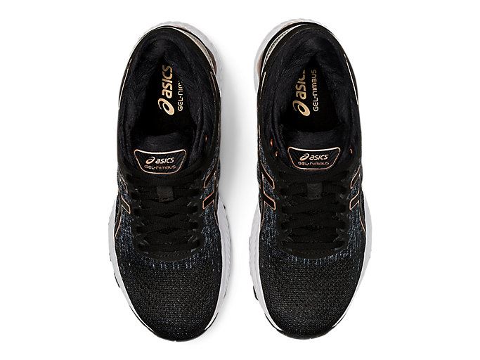 Black / Black Asics GEL-Nimbus 22 Knit Women's Running Shoes | ZJWK1779