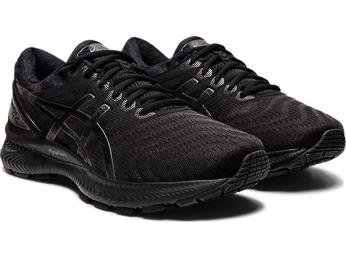 Black / Black Asics GEL-Nimbus 22 Men's Running Shoes | OJWG0563