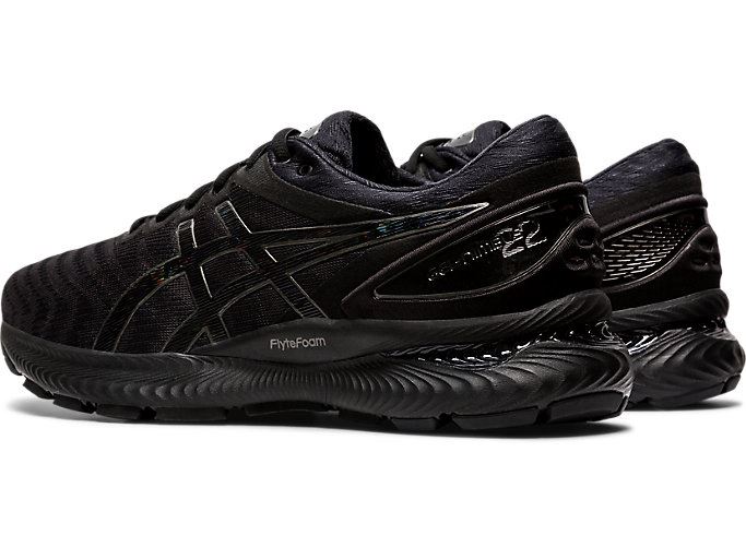 Black / Black Asics GEL-Nimbus 22 Men's Running Shoes | OJWG0563