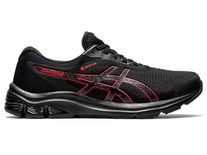 Black / Black Asics GEL-PULSE 12 G-TX Men's Running Shoes | VMWV1007