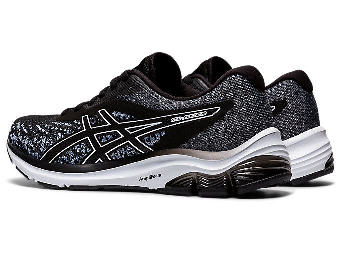 Black / Black Asics GEL-PULSE 12 Knit Women's Running Shoes | DCSU2260