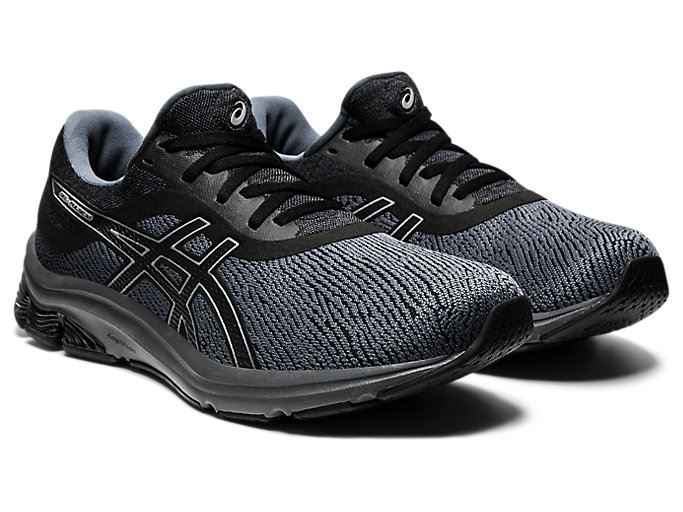 Black / Black Asics GEL-PULSE 12 MONO-SOCK Men's Running Shoes | SZNK5922