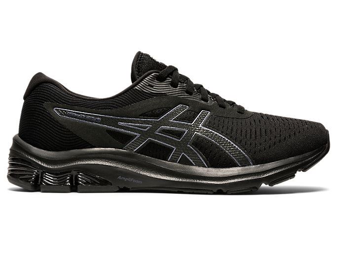 Black / Black Asics GEL-PULSE 12 Men\'s Running Shoes | MSBT8096