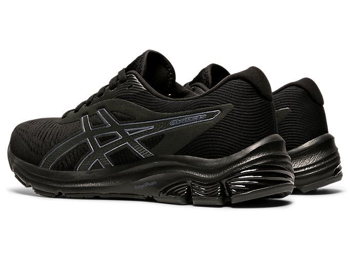 Black / Black Asics GEL-PULSE 12 Women's Running Shoes | XMMB8206