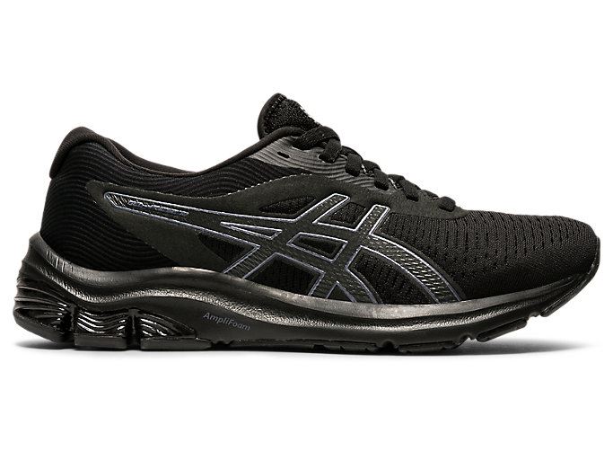 Black / Black Asics GEL-PULSE 12 Women\'s Running Shoes | XMMB8206