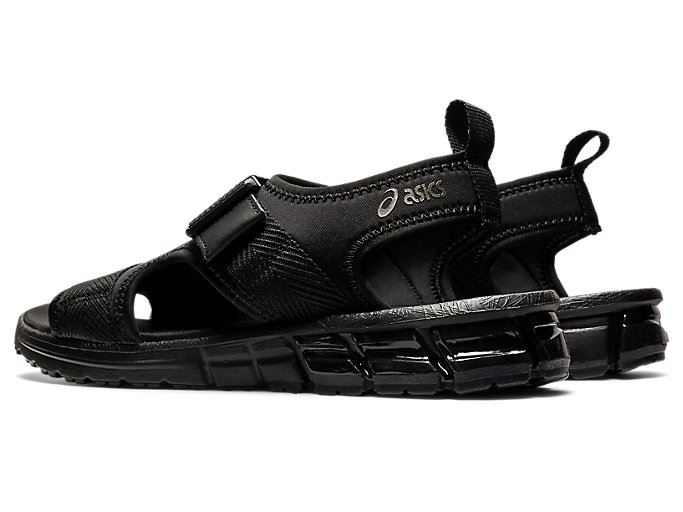 Black / Black Asics GEL-QUANTUM 90 SD Men's Sandals | VLWW1509