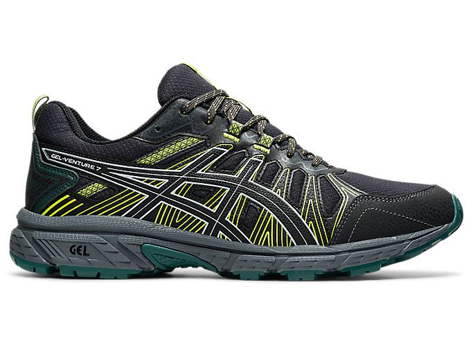 Black / Black Asics GEL-VENTURE 7 Men's Trail Running Shoes | UVUV6386