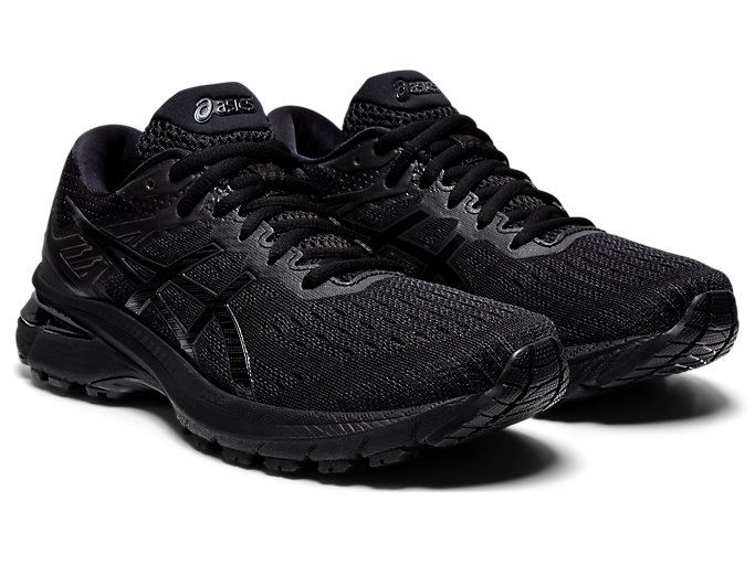 Black / Black Asics GT-2000 9 (2E) Women's Running Shoes | TOTQ8419