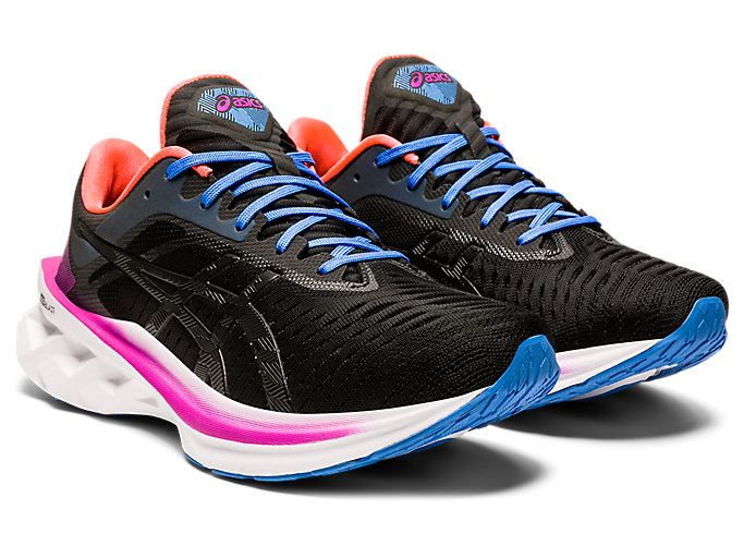 Black / Black Asics NOVABLAST Women's Running Shoes | UPOS7220