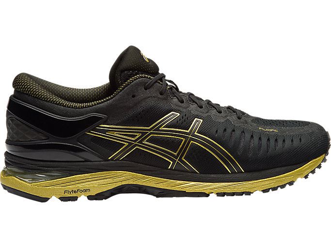 Black / Black / Gold Asics Metarun Men's Running Shoes | XRZQ1861