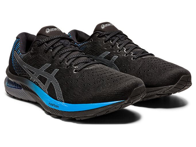 Black / Blue Asics GEL-CUMULUS 22 Men's Running Shoes | MYPO5498